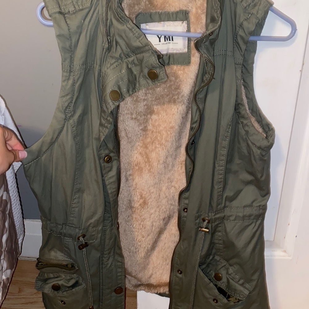 Navy green warm jacket